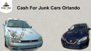 Junk car being loaded onto a tow truck in Orlando for instant cash with free towing service.