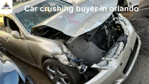 Car crushing buyer in Orlando purchasing old, junk, and damaged cars for cash.